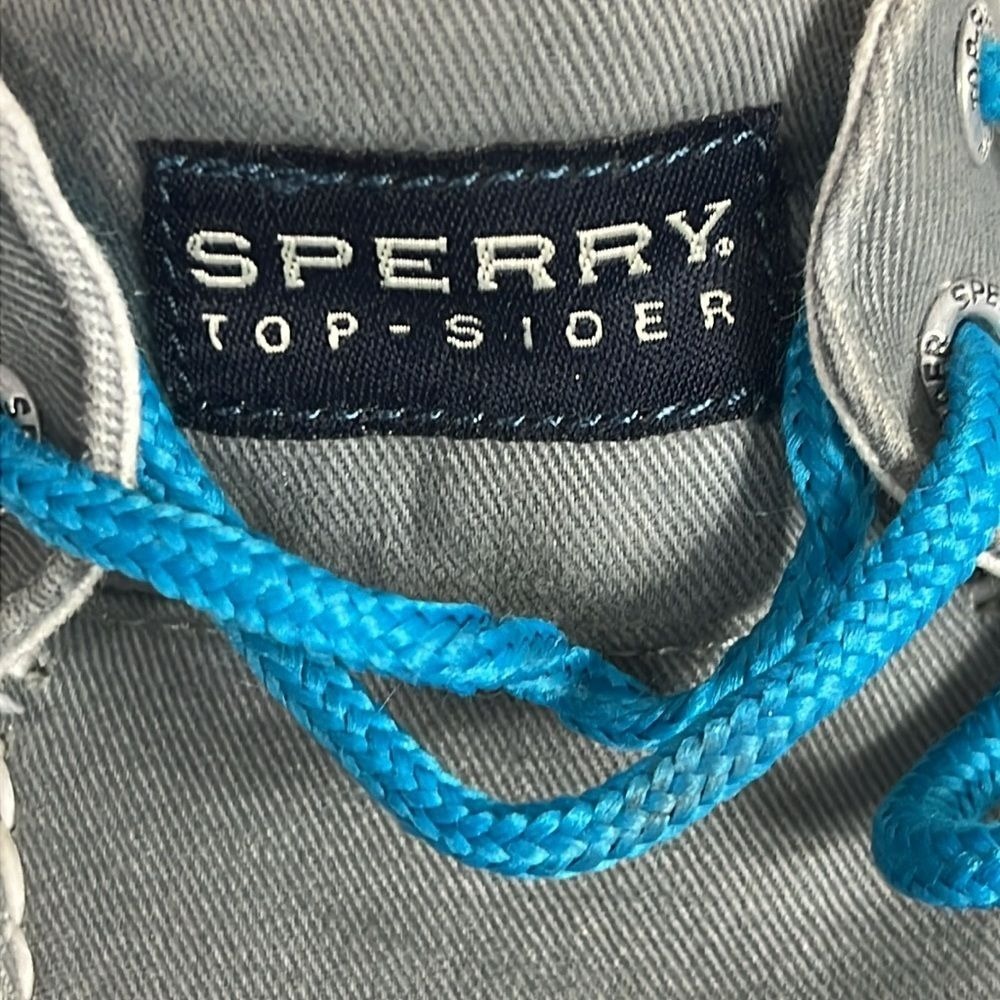 Sperry Top Sider Canvas Boat Shoes Mens Size 8M Grey Blue - Picture 8 of 9